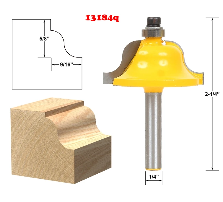 

Концевая фреза для обработки и формования дерева, хвостовик 1/4 дюйма, Chwjw-13180q, 1 шт.