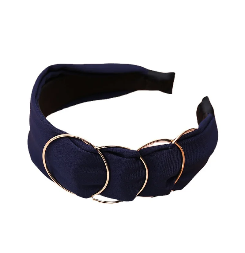 

Free shipping fashion women Vintage golden ring hairbands girl's wide headbands lady's headwear hair accessories