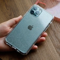 bling glitter armor phone case for iphone 12 11 pro max mini xs max xr x 7 8 plus case soft tpupc candy clear shockproof bumper