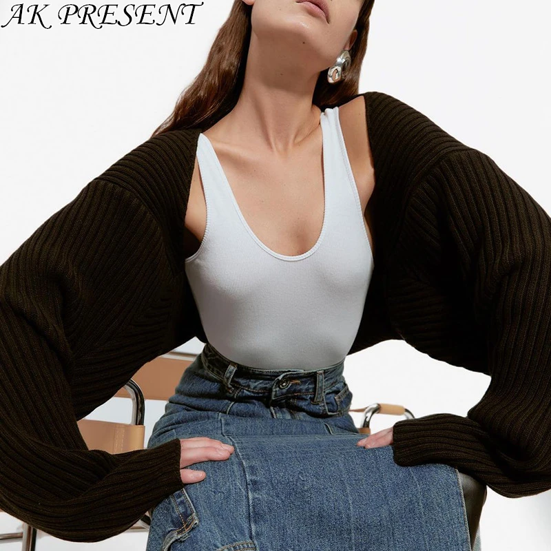 

Long Sleeve Knitted Cardigans 2021 Autumn Fashion Women Casual Sweater Sexy Streetwear Office Ladies Y2K Sweater