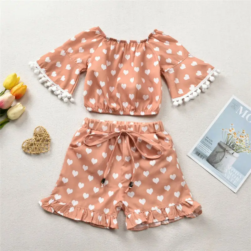 Лето 2020 детская одежда для маленьких девочек топ с открытыми плечами и