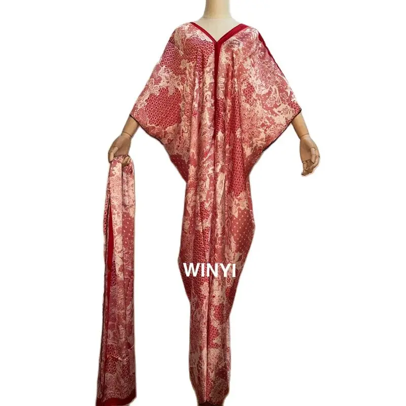 WINYI2021 Dresses For Women Quarter Arabia Design Loose Dress Batwing Maxi Long Femme Vestidos Summer Autumn Party Elegant Dress