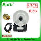 EOTH 5 шт. 2,4G антенна 2,4 ГГц с высоким коэффициентом усиления, 10 дБи, Мужская Беспроводная Антенна WLAN-радар, IOT RG174 кабель, 1 м Wi-Fi роутер