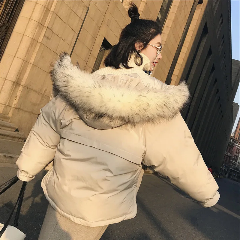 

New Autumn winter Women Solid zipper Long sleeve Hooded Medium length Thick Outwear Coat Jacket 2019 Fashion Cotton M248