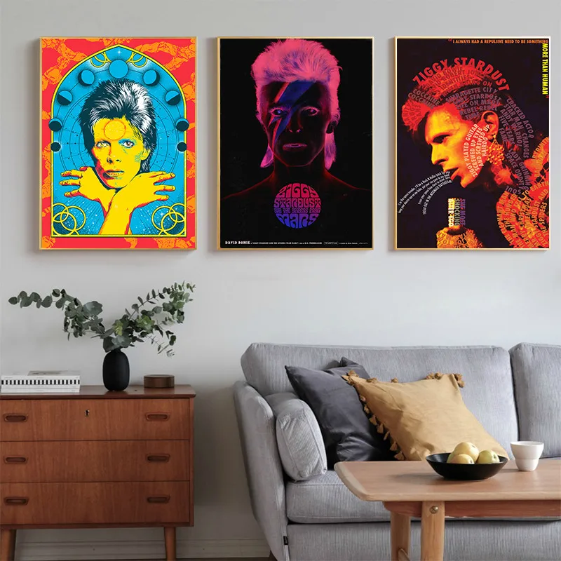 

David Bowie Rock Music Band Singer Star Poster And Prints Canvas Painting Pictures On The Wall Classic Decorative Home Decor