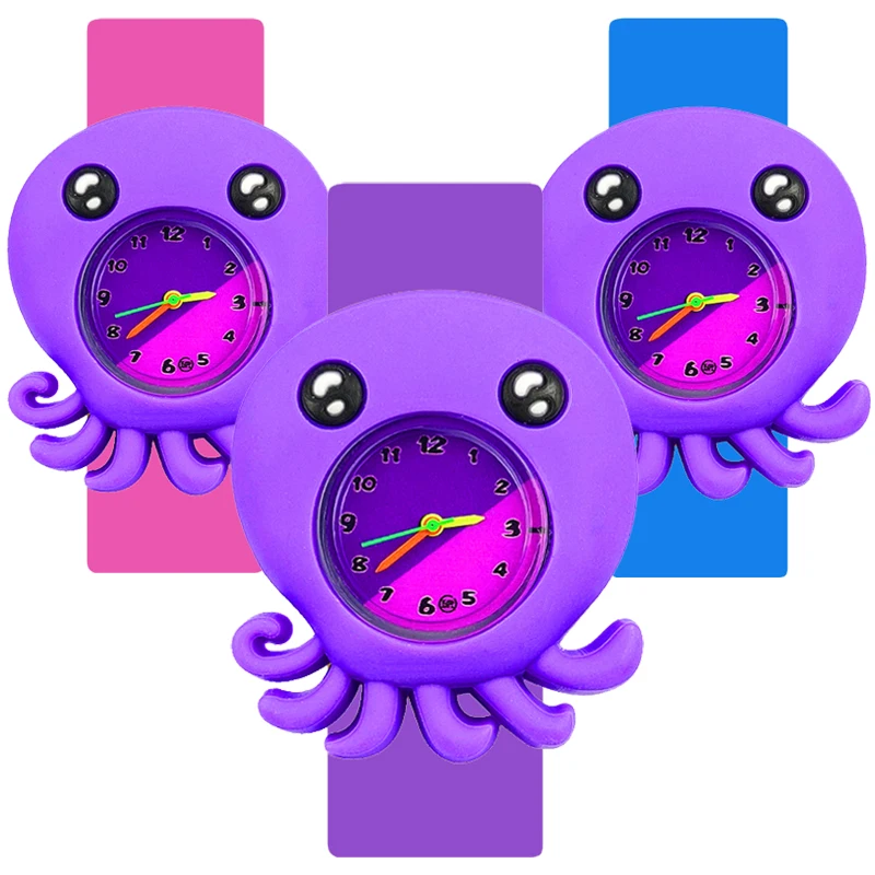 

Cartoon Squid Octopus Watch Children Toy Baby Watch Bracelet Kids Quartz Watches Girl Boy Gift Child Study Time Wristband Clock