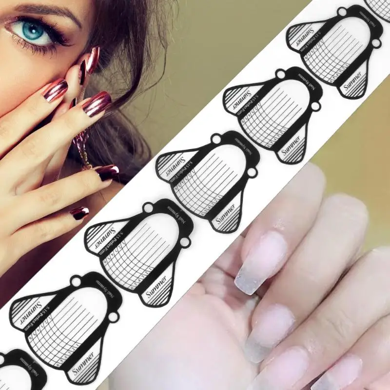 100 шт. трафареты для наращивания ногтей | Красота и здоровье