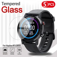 5pcs 9h premium tempered glass for xiaomi smart watch youpin haylou rt ls05s solar ls05 screen protector film accessories