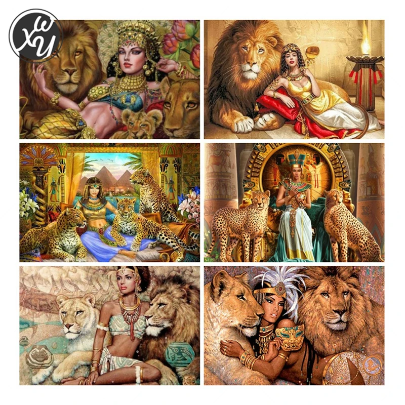 

WEIWEI 5D алмазная живопись своими руками красота с Львом Полный Набор для вышивки крестиком Мозаика картина Стразы Вышивка для домашнего деко...