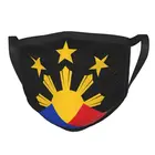 Маска многоразовая унисекс для взрослых, пылезащитный респиратор с Филиппинским флагом и пейзажем