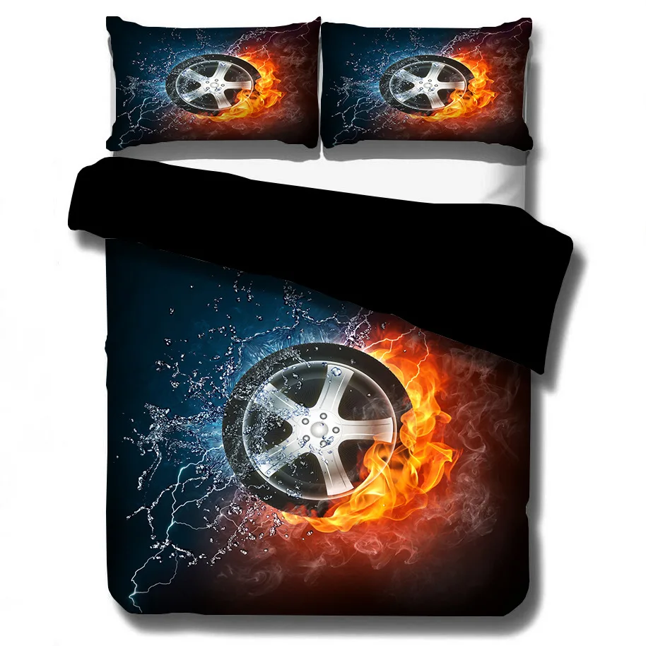 3D Printed Hot Water Fire Basketball Comforter Bedding Set Duvet Covers Home Queen King Single Size Luxury Kids Gift Boys | Дом и сад