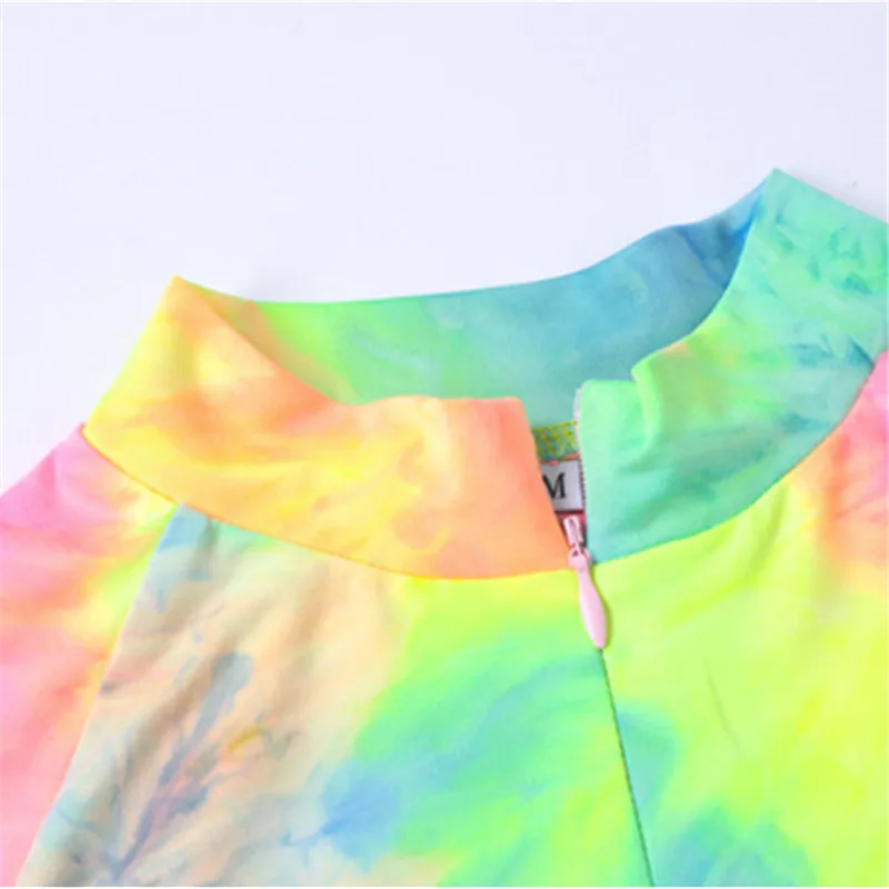 Женская сексуальная одежда галстук с принтом Бохо крашеная молния длинным