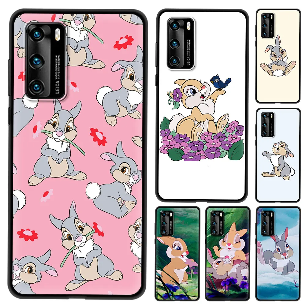 

Phone Case For Huawei P40 P30 P20 Pro P10 Lite Soft Cover for huawei P Smart Z Y9a Y7a Y7 P30Lite Shell Cute Rainbow Rabbit
