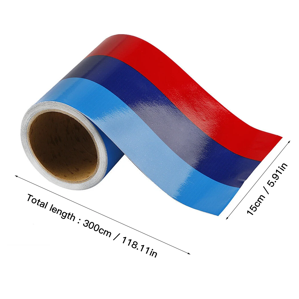 

3M Car Vinyl Graphic Decal Auto Stickers and Decal M-Colored Stripe Sticker car Vinyl Decal For BMW M3 M4 M5 M6 3 5 6 7 Series