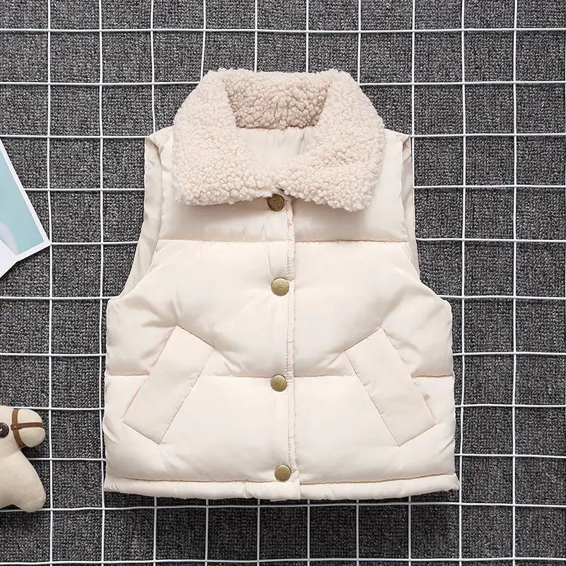 Детский пуховой жилет из хлопка бархатный утепленный для девочек детская одежда