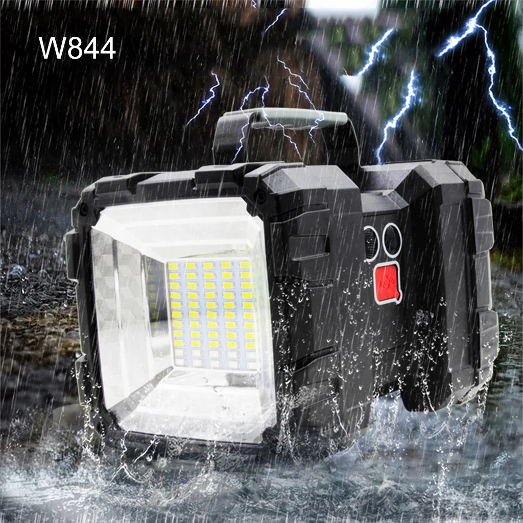 

Dual Head LED Searchlight Handheld Camping Torch Flashlight USB Rechargeable Floodlight Outdoor Emergency Fishing Hiking