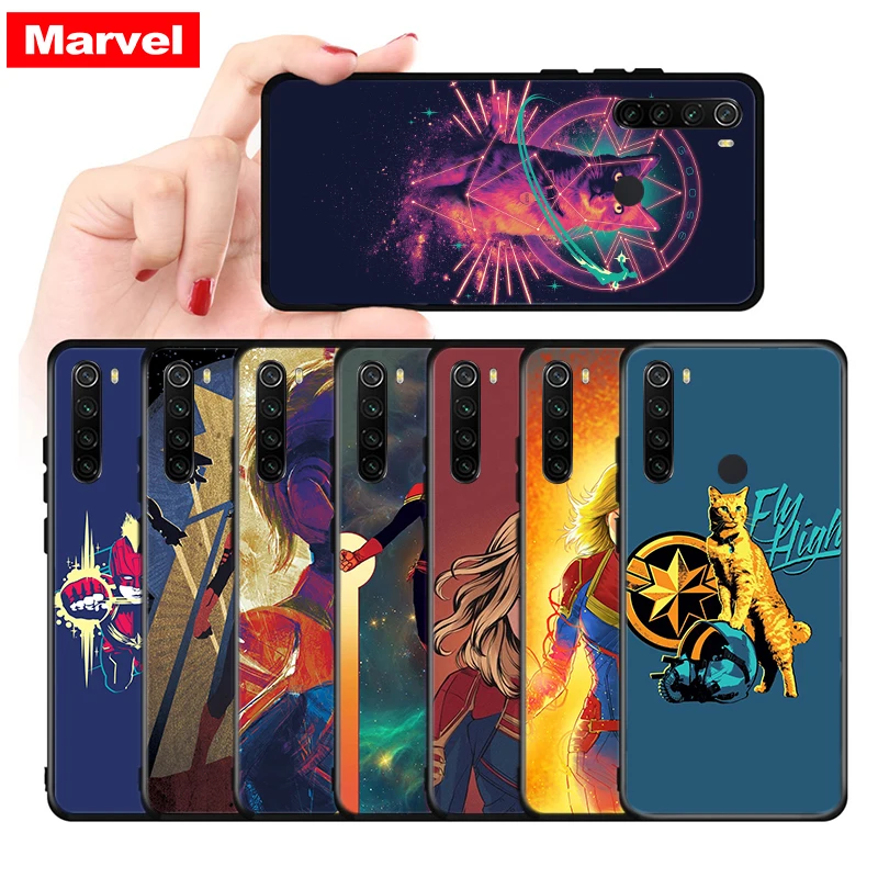 

Captain Marvel For Xiaomi Redmi Note 10S 10 9 9S 8T 8 7 6 5 Pro 5A 4X 4 Pro Max 4G 5G Silicone Soft Phone Case