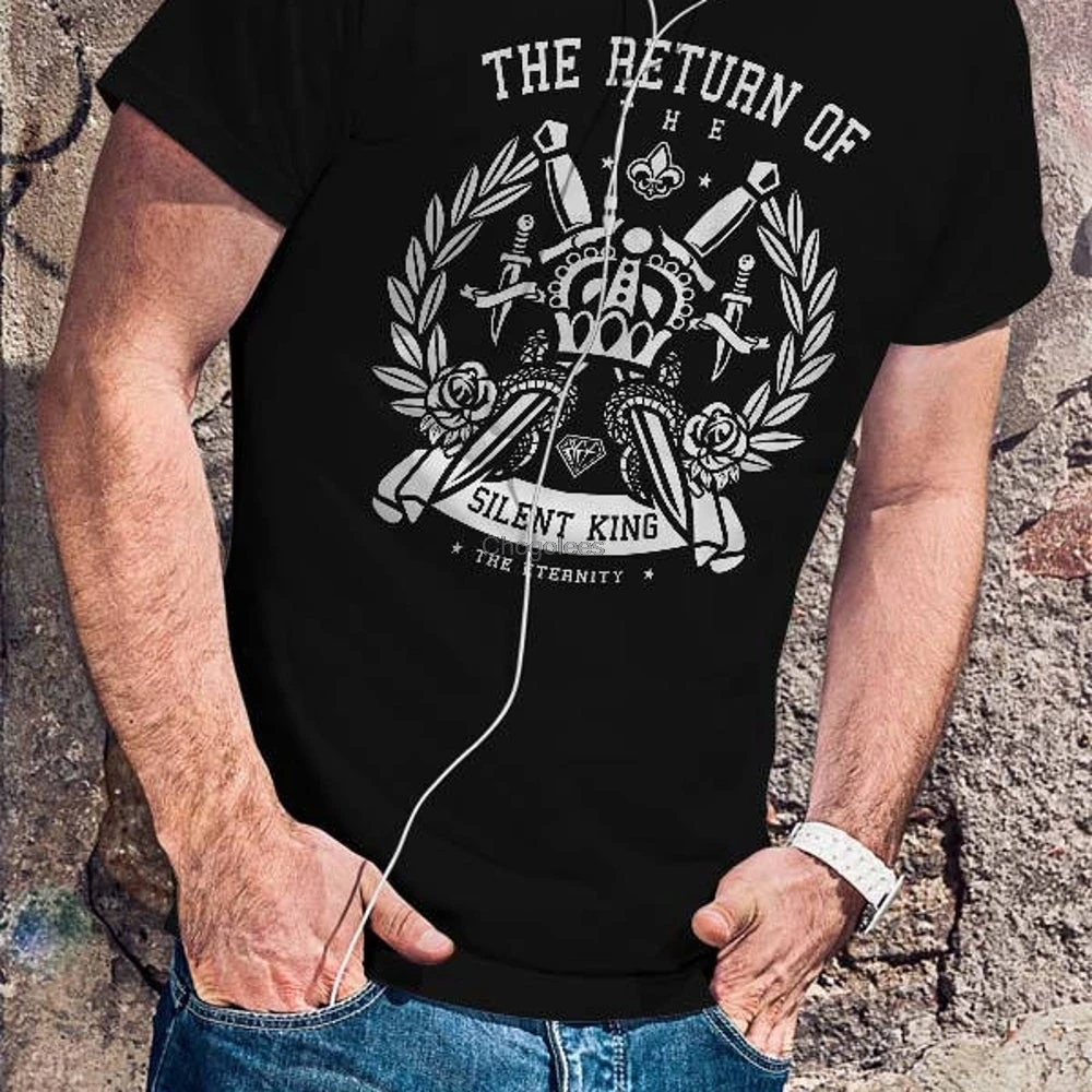 The Return Of Silent King T shirt средневековая футболка уникальный дизайн рубашки цитаты Shirt
