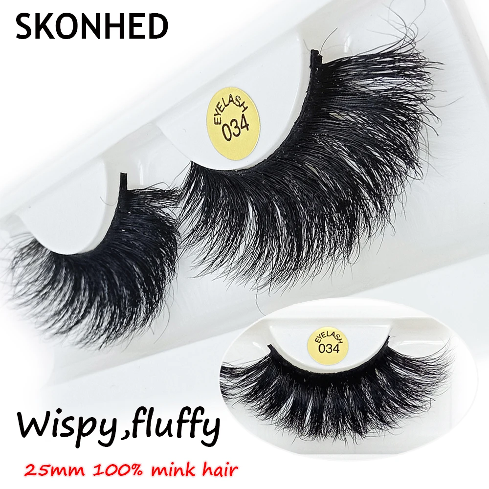Новые Модные накладные ресницы 1 пара 25 мм Объемные Накладные из норковых волос