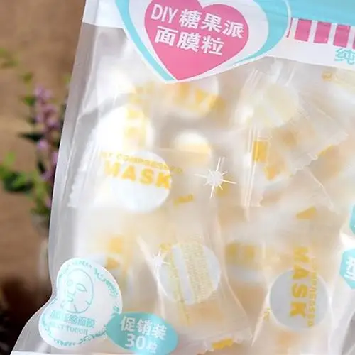 30 шт. Нетканая Тканевая маска для лица бумага ухода за кожей DIY сжатая листы