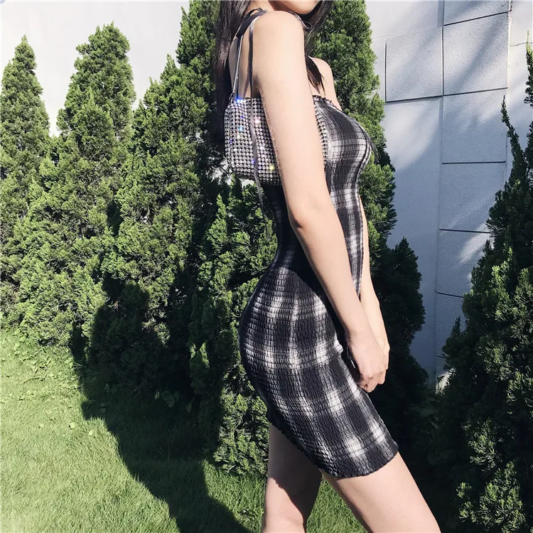 Платье Ruibbit женское на бретельках пикантное мини платье трапеция в готическом