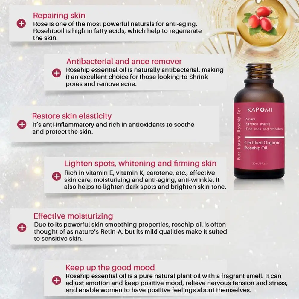 

Scar Repair Skin Essential Oil Moisturizing Essence Rosehip Oil Skin Care Natural Pure Remove Ance Treatment anti-aging oil