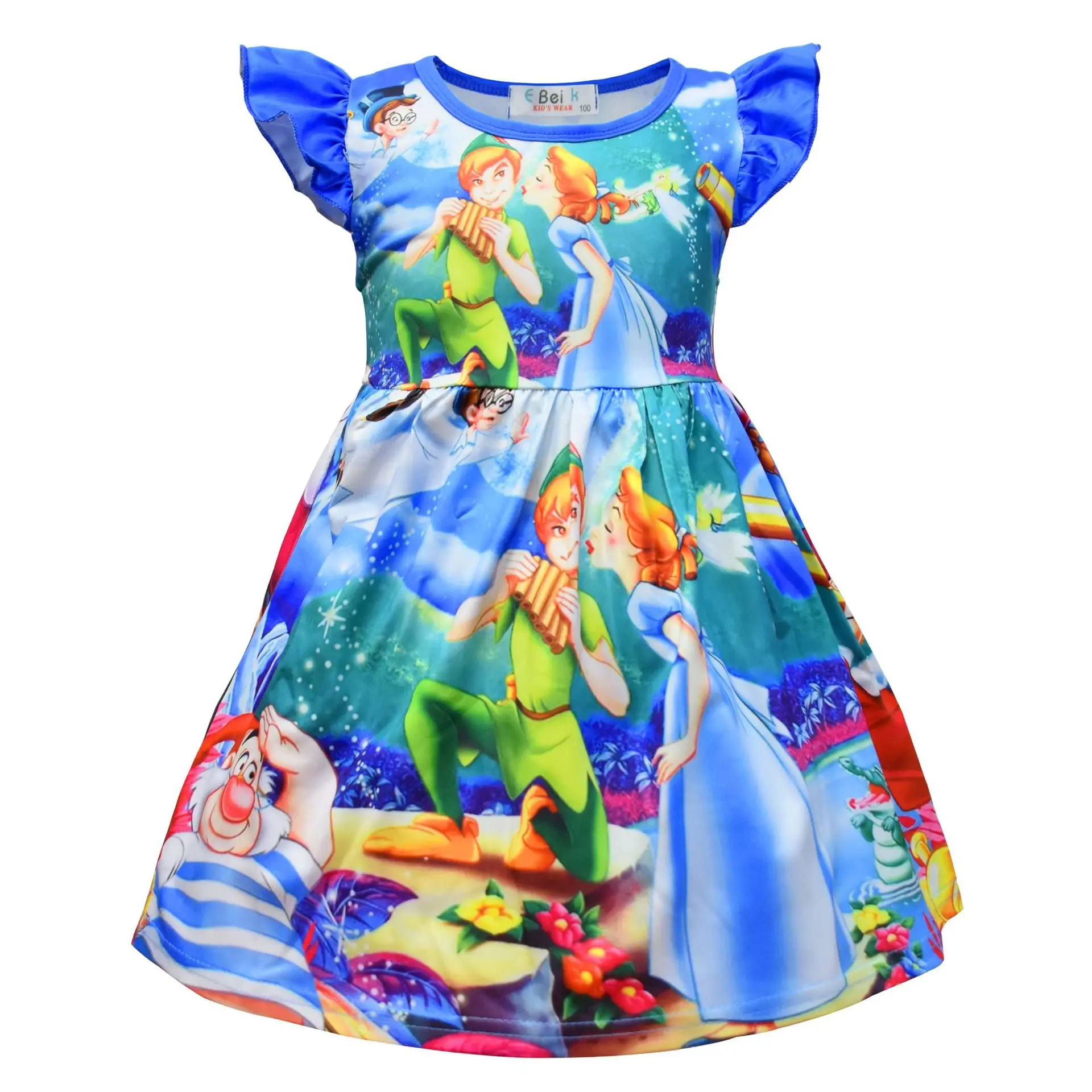 Женское платье принцессы Elf летнее с цветочным принтом и оборками без рукавов |