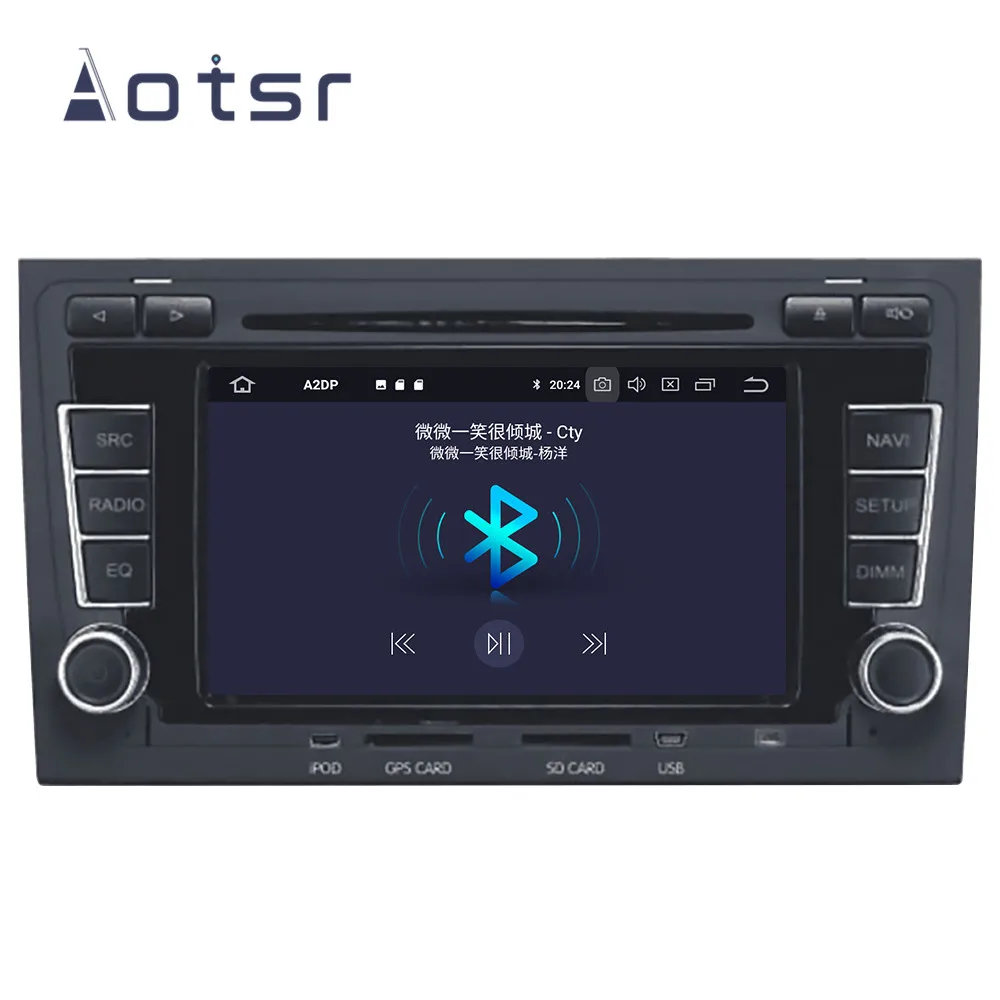Автомобильный DVD-плеер с GPS-навигацией Android 9 1 IPS для Audi A4 S4 RS4 2003-2012 головное