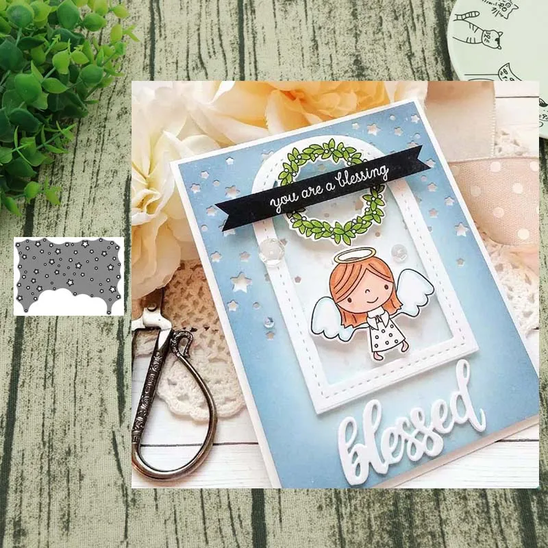 Все конфетти в виде звезд металлический Трафаретный вырубной штамп для