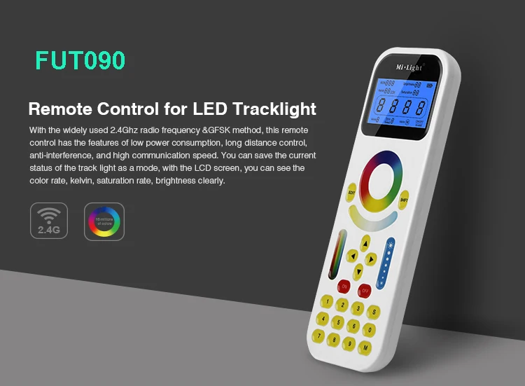 MiBOXER FUT090 2.99 ZONE Tracklight Remote LS1 4 in 1 Smart LED Controller for Single Color CCT RGB RGBW Strip DC12V 24V 15A | Освещение