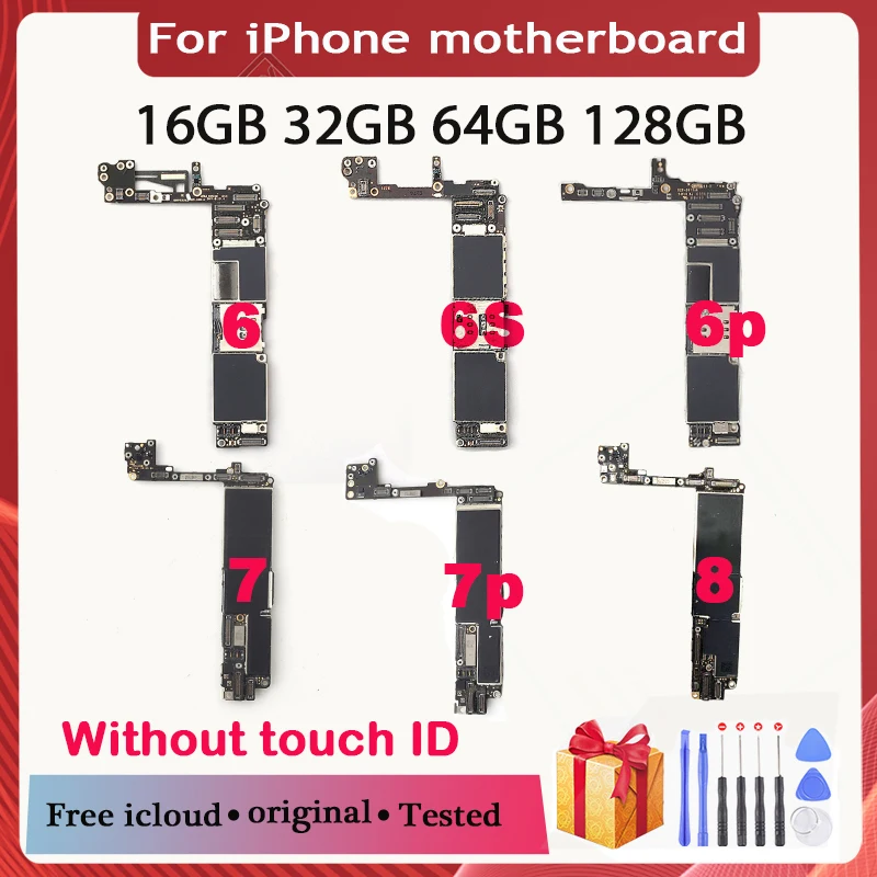 Оригинальная Заводская разблокированная материнская плата для iPhone 6 Plus 6S без Touch