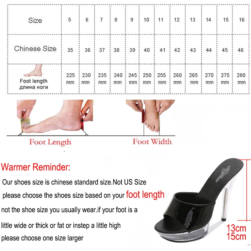Women high-heeled Slippers 13 Cm 15 High Heels Summer Sexy Thick Bottom Super Nightclub Plus Size 41 42 women's Shoes | Обувь