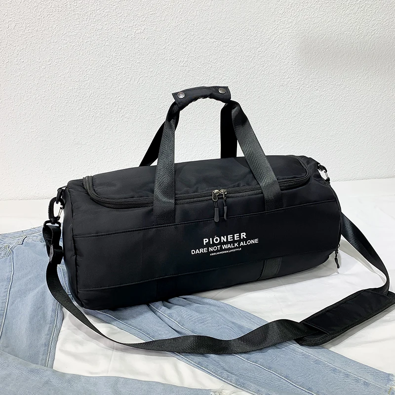 Fashion Sports Bags Big Men/Women Travel Bag Shoulder Black Sport dry and wet separation sports bag shoulder Messenger bag