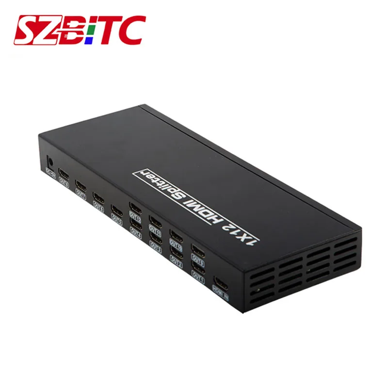 SZBITC 1x12 HDMI разделитель 4K @ 30 Гц видео распределяет 1 до 12 дисплеев 3D распределения