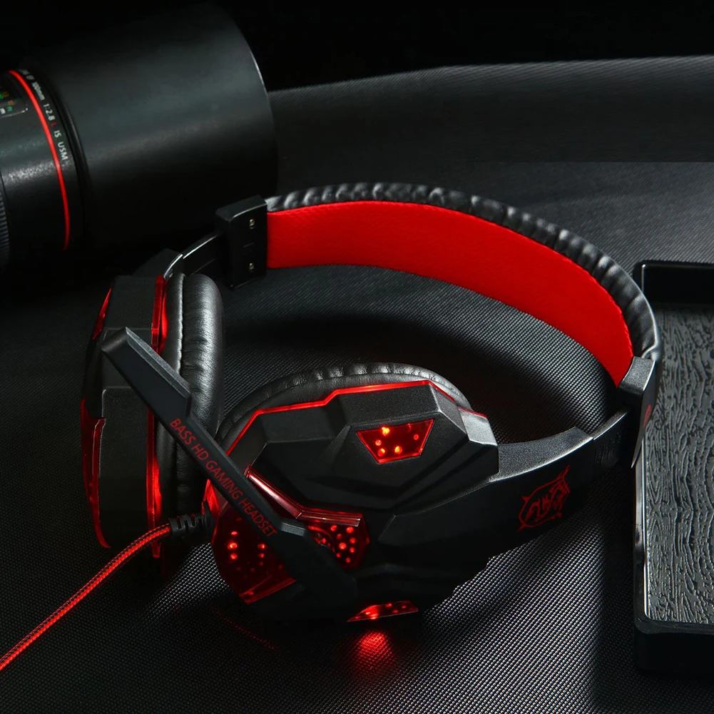 3,5 мм Игровые наушники, игровая гарнитура, Casque Gamer, стерео наушники с микрофоном, светодиодные игровые гарнитуры для ПК, компьютера, P S 4