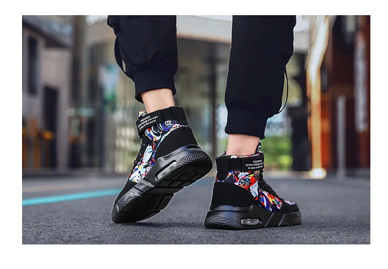 OLOMM High help Air Cushion Trend Hot Sale Men's Casual Shoes Comfortable Outdoor Men Fashion Sneakers Hwaterproof Men Shoes