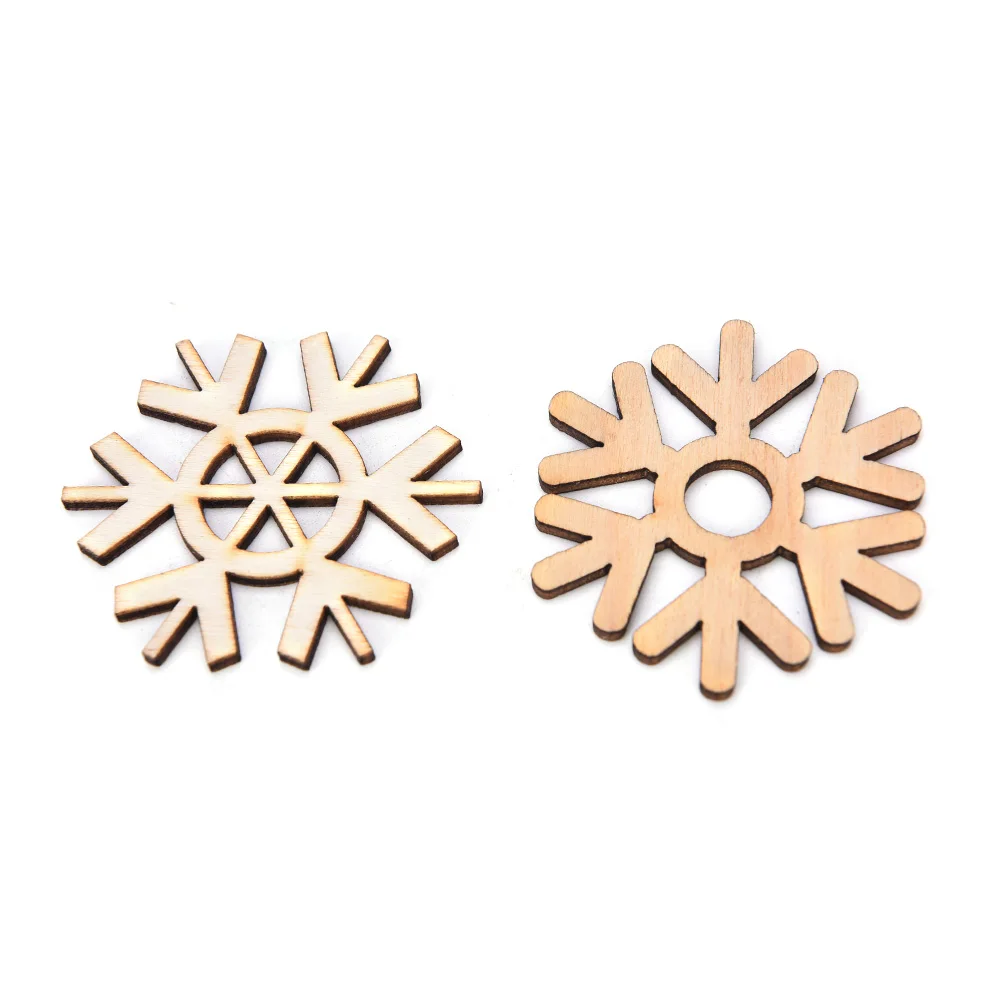 10 шт./лот деревянный кулон снежинка ручной работы Скрапбукинг карфт для