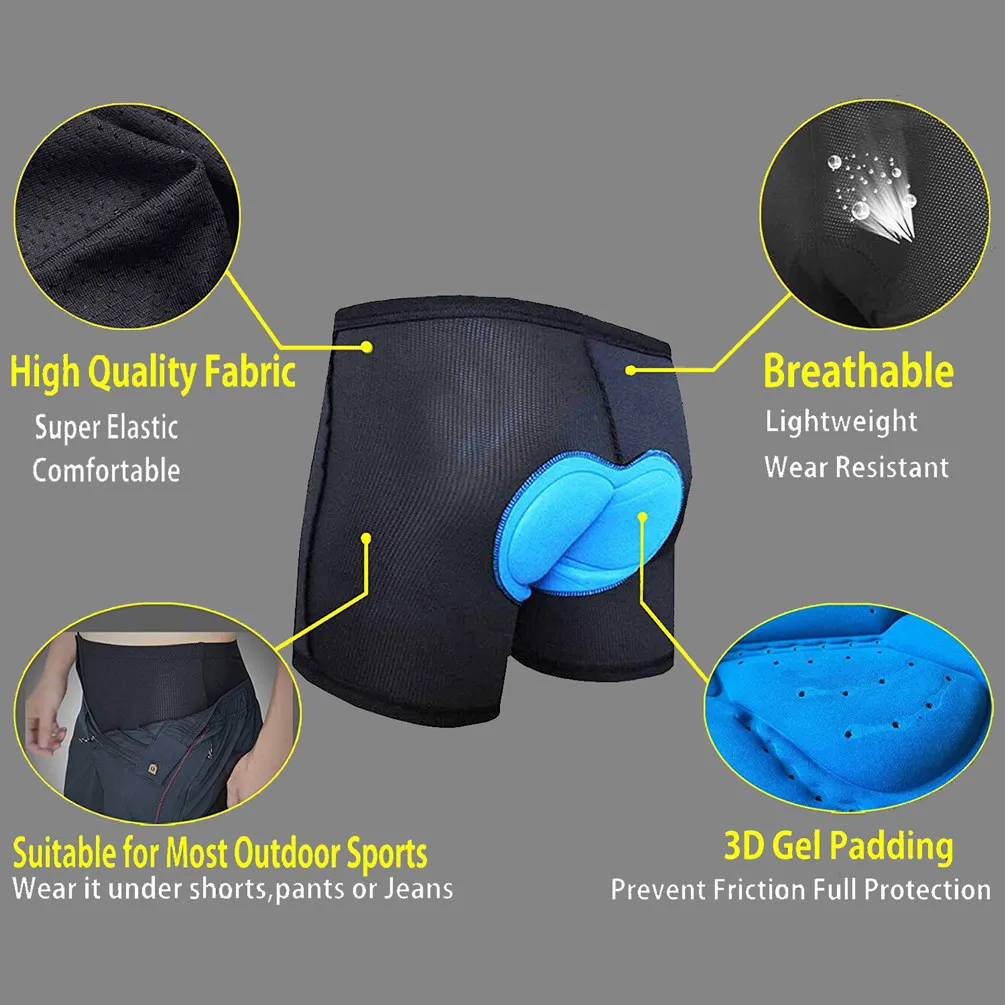 Мужские велосипедные шорты удобное нижнее белье из губчатого геля с 3D накладкой
