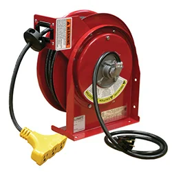 

50ft Triple Cable Reel Outlet US Extension Cord reel for Industry