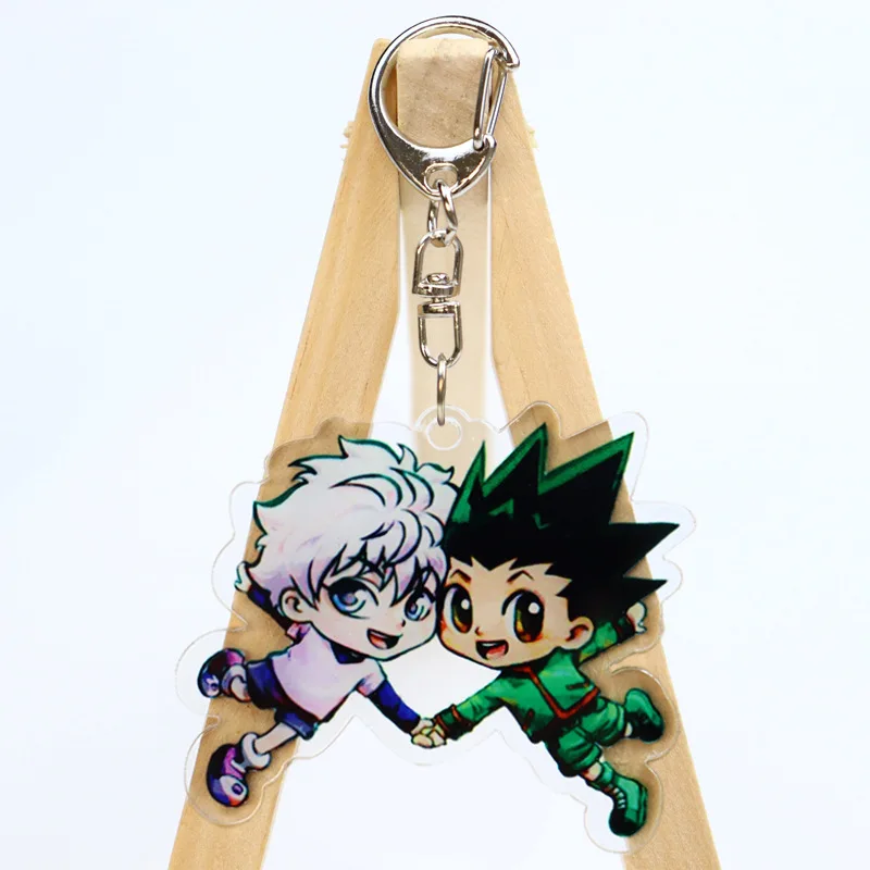 1 шт. мультяшный аниме Hunter X брелок для ключей фигурка Killua Zoldyck Kurapika Hisoka акриловые