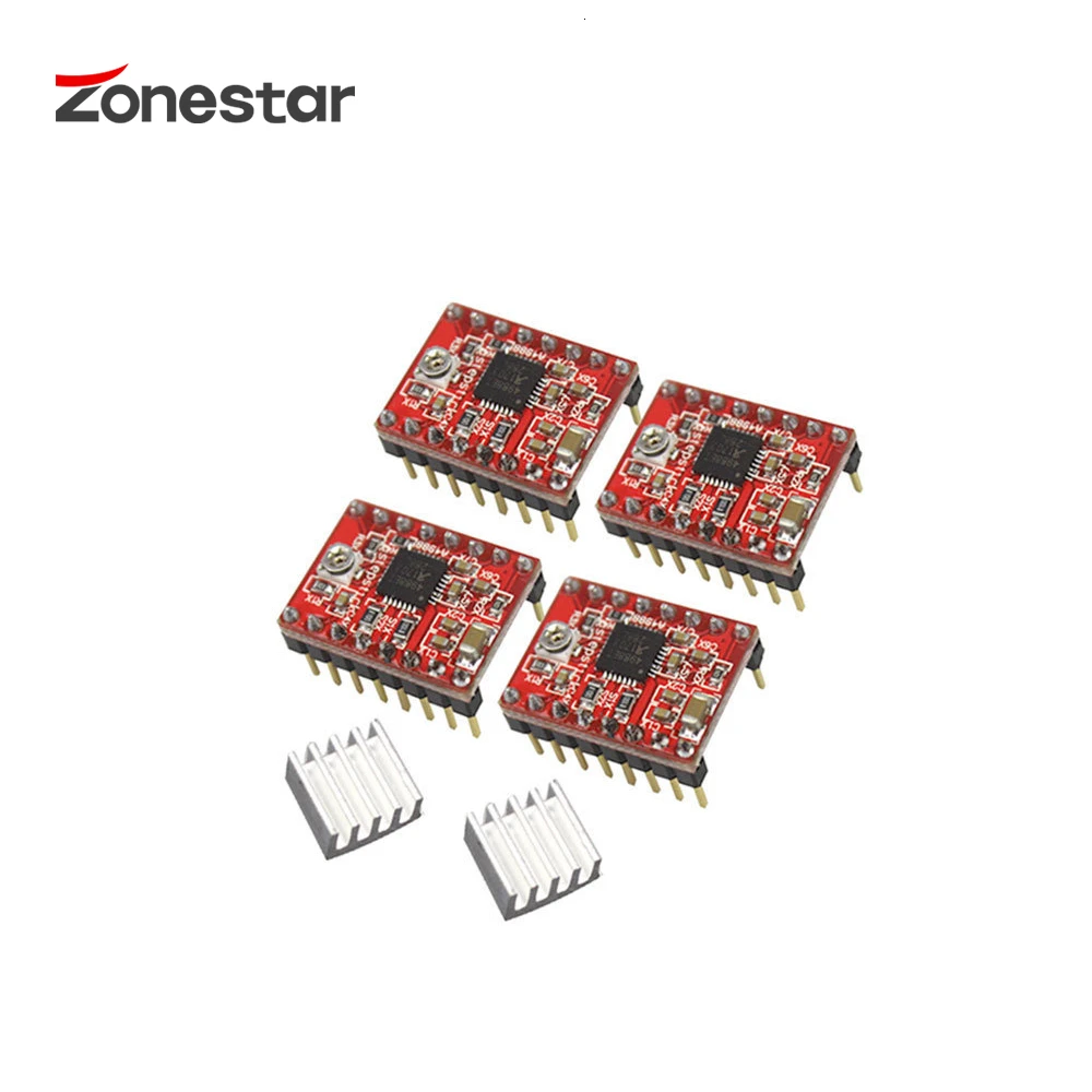 Модуль драйвера шагового двигателя ZONESTAR A4988 с радиатором детали для 3D-принтера 5