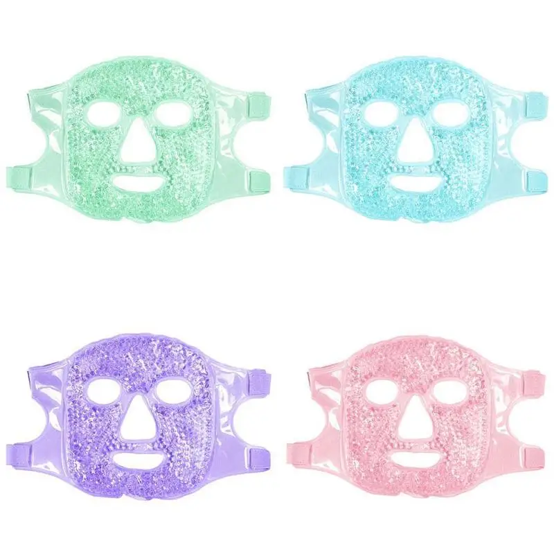 

1PC Cold Gel Face Mask Ice Compress Blue Full Face Mask Relaxation Relief Fatigue With Cold Pack Pad Cooling Tools Care Z6Z4