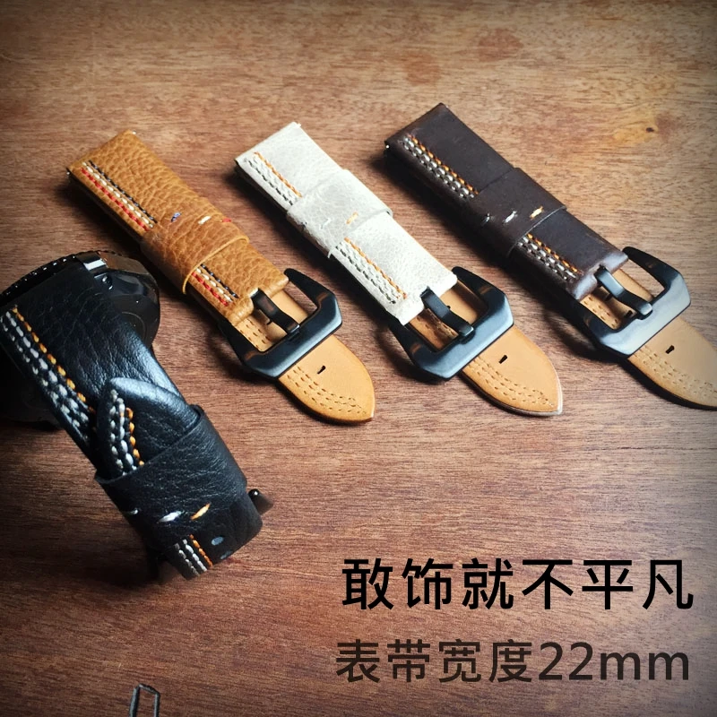 

46mm 42mm Samsung Galaxy Watch Leather Strap Band for 22mm 20mm Samsung Gear S3 S2 High Quality Casual Bracelet Replacement
