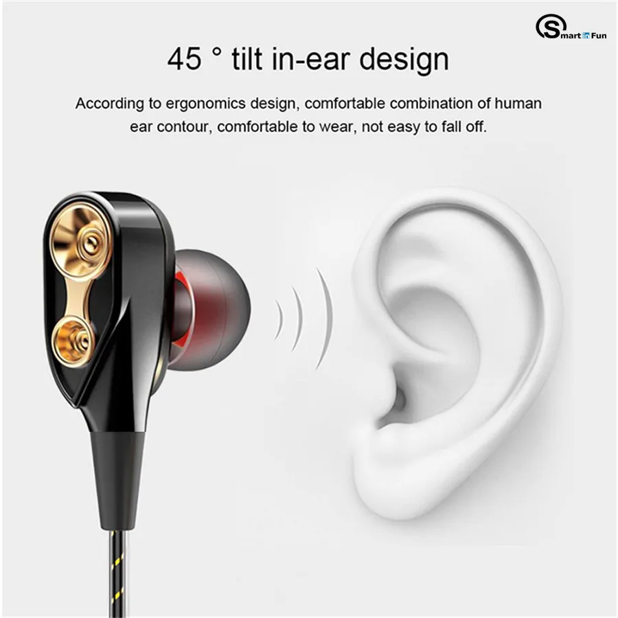 

Professional Hifi Metal 3.5mm Wired Earphone Heavy Bass Stereo Music Sport Earbuds For iPhone Huawei Samsung