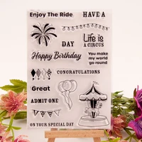 transparent rubber stamps for diy scrapbooking card happy birthday clear stamps making photo album paper crafts decor new stamps