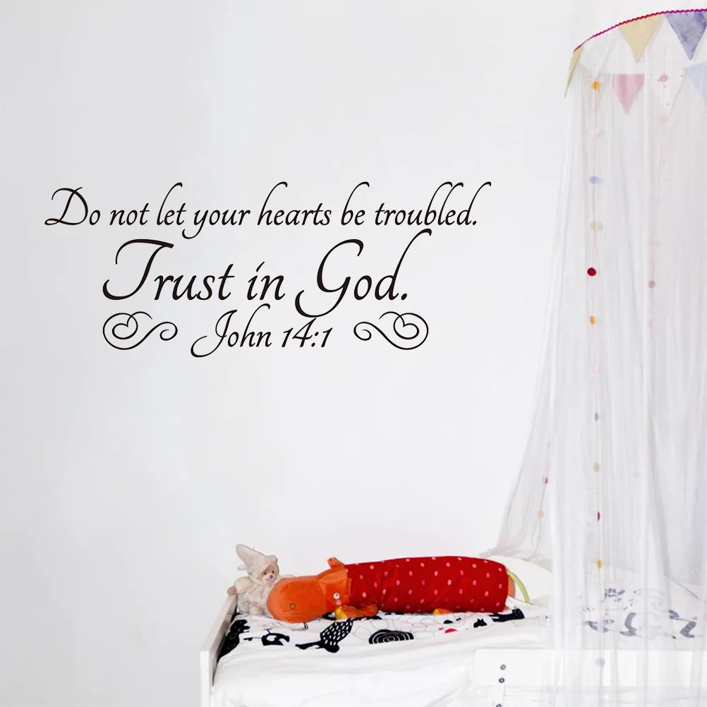 

Виниловые наклейки на стену «доверие в Бог», Джона 14:1