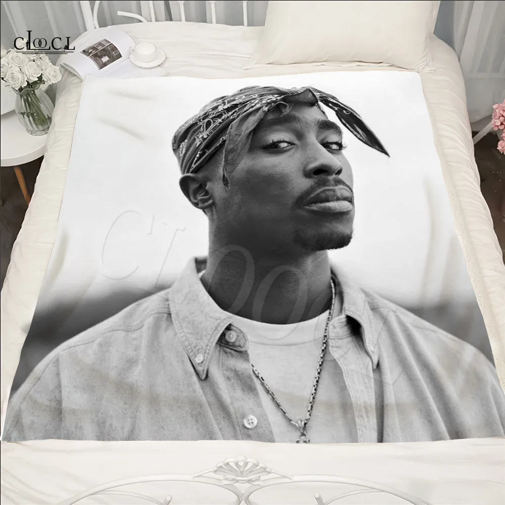 Рэппер Тупак 2Pac плюшевое теплое одеяло взрослое Детское покрывало пледы s 3D принт