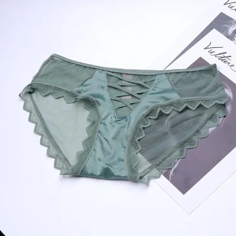 Underwears Satin lace Women's Panties 2021 Fashion Sexy Briefs Intimates Women
