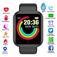 2021 new y68s smart watch men women digital watches bluetooth fitness tracker d20s smartwatch electronic clock for huawei xiaomi
