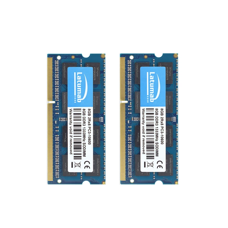 Latumab ОЗУ DDR3 8 ГБ 16 32 1333 МГц память для ноутбука PC3 10600 SODIMM 204Pin 1 5 в Memoria модуль